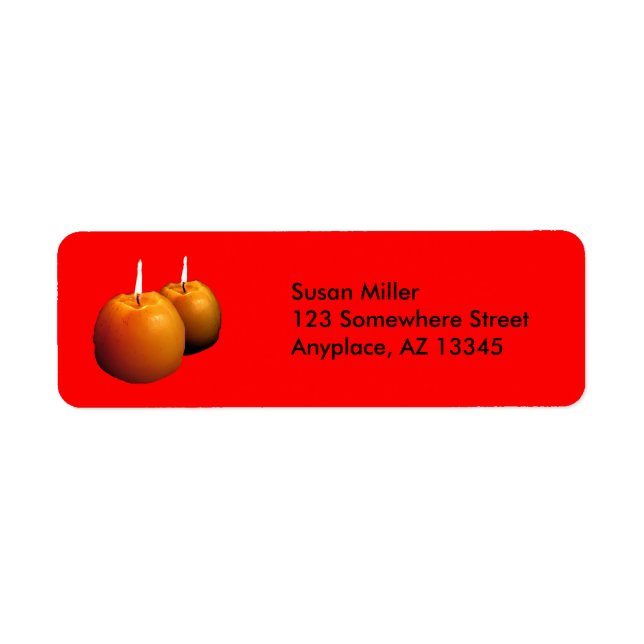 Two round candles Return Adress label Return Address Label (Front)