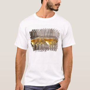 two rows of wine tasting glasses with lucious T-Shirt