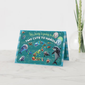 Two-rrific Party Custom Folded Horizontal Invite