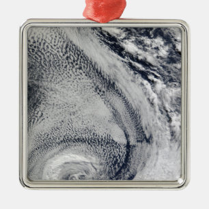 Two S-Shaped Polar Hurricanes Metal Tree Decoration