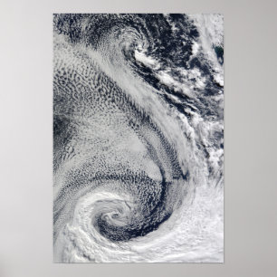 Two S-Shaped Polar Hurricanes Poster