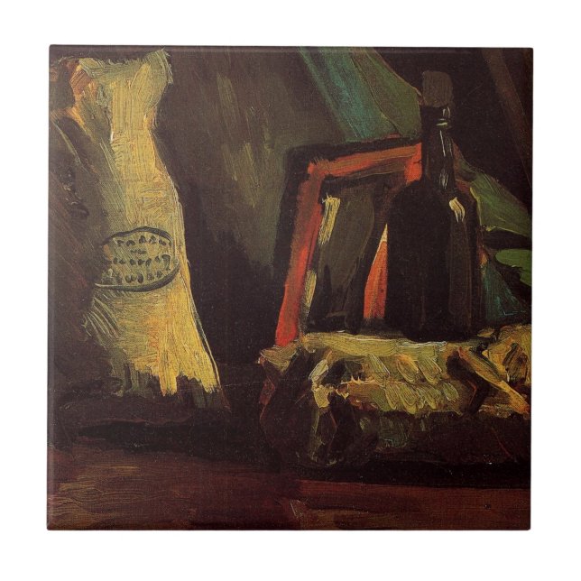 Two Sacks and a Bottle by Vincent van Gogh Ceramic Tile (Front)