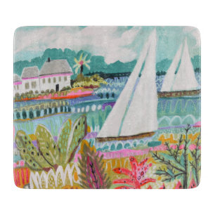 Two Sailboats Cutting Board