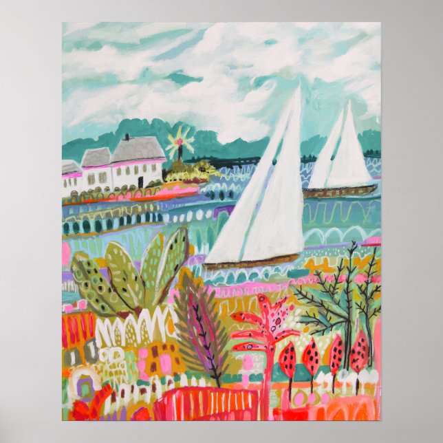 Two Sailboats Poster (Front)