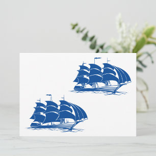 Two Sailing Ships Invitations