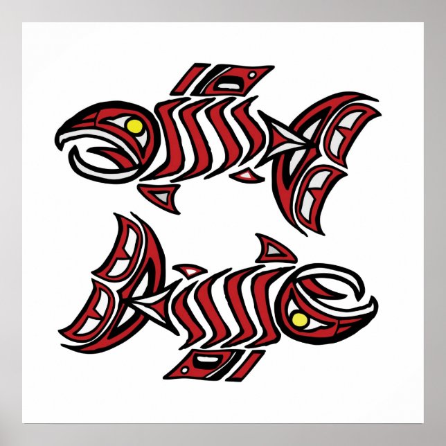 Two Salmon Poster (Front)