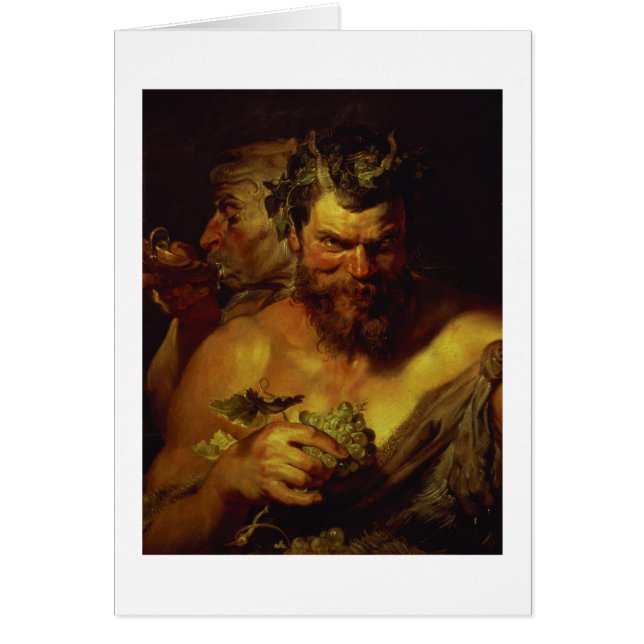 Two Satyrs (oil on panel) (Front)