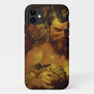 Two Satyrs (oil on panel) iPhone 11 Case