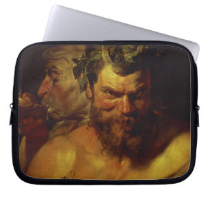 Two Satyrs (oil on panel) Laptop Sleeve