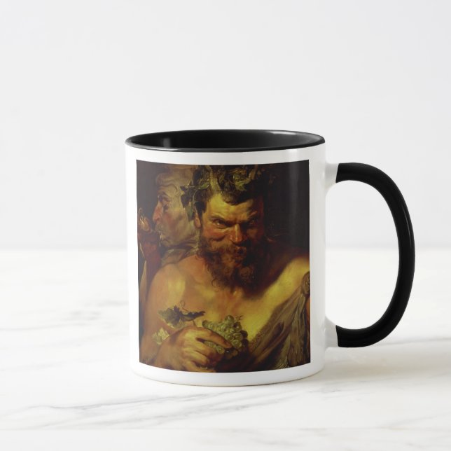 Two Satyrs (oil on panel) Mug (Right)