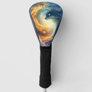 Two sea monsters chase each other, fantasy  golf head cover
