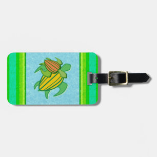 Two Sea Turtles Luggage Tag