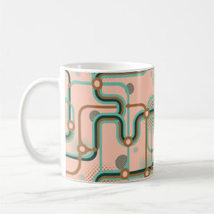 Two seamless patterns in different colours. Abstra Coffee Mug