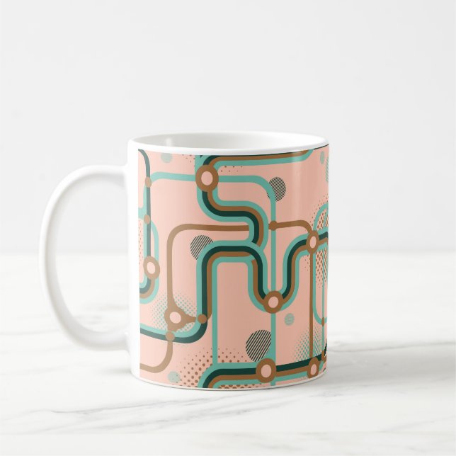 Two seamless patterns in different colours. Abstra Coffee Mug (Left)