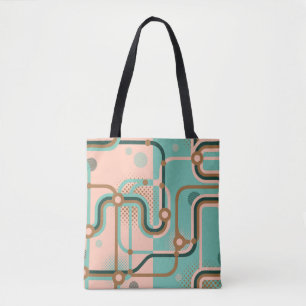 Two seamless patterns in different colours. Abstra Tote Bag