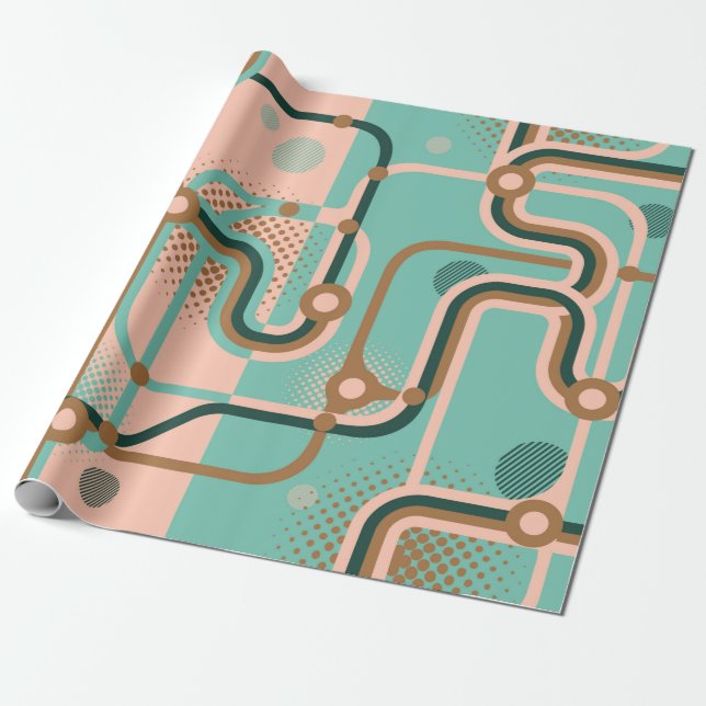 Two seamless patterns in different colours. Abstra Wrapping Paper (Unrolled)
