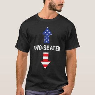 Two Seater Arrow 4th Of July American Flag Two Sea T-Shirt