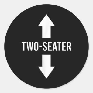 Two Seater Classic Round Sticker