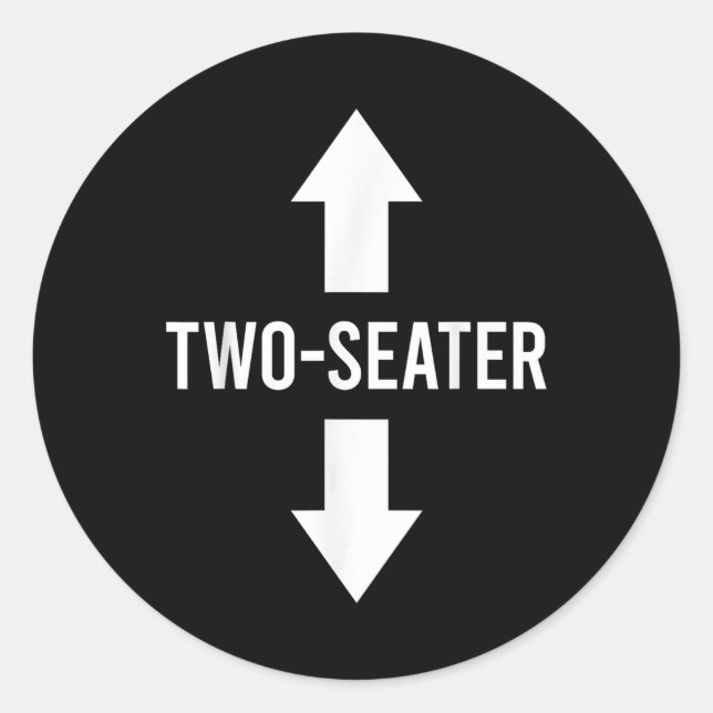 Two Seater  Classic Round Sticker (Front)