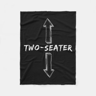 Two Seater Dirty Humour Funny Sarcastic Offensive Fleece Blanket