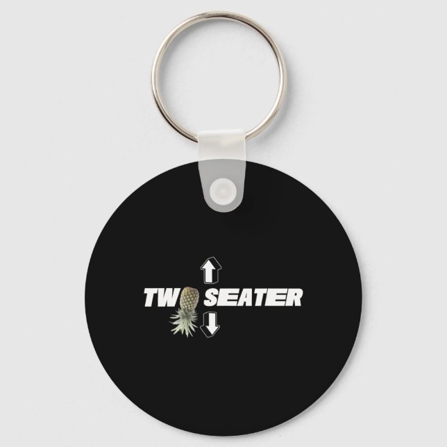 Two-Seater Swinger Mens Fun Pineapple Swinger The Key Ring (Front)
