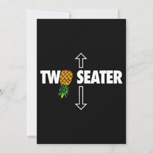 Two Seater Swinger mens funny Upside Down Pineappl Invitation
