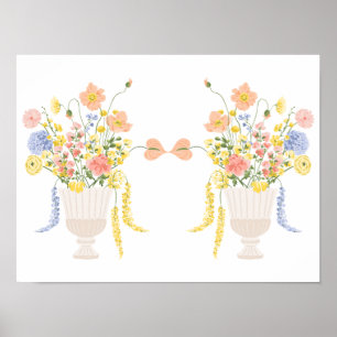 Two Sets of Beautiful Flower Stands Poster