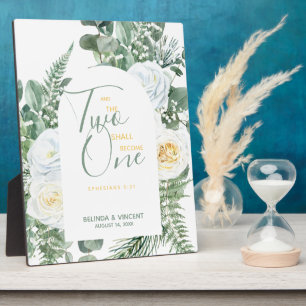 Two Shall Become One Bible Verse Wedding Plaque