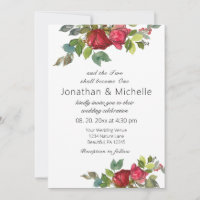Two Shall Become One Red Roses Christian Wedding