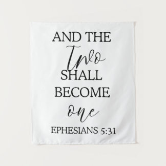 “Two Shall Become One” Wedding Tapestry Backdrop