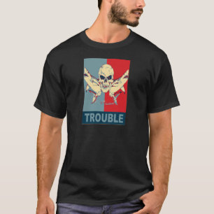 Two sharks and a skull-Double Trouble T-Shirt