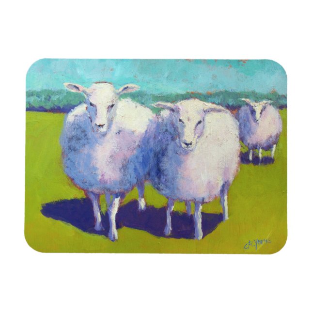 Two Sheep In Field Magnet (Horizontal)