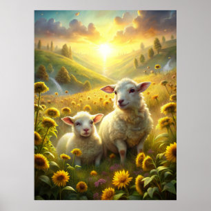 Two Sheep Poster