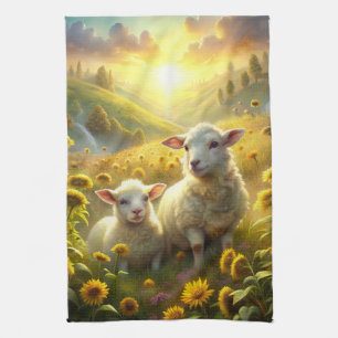 Two Sheep Tea Towel