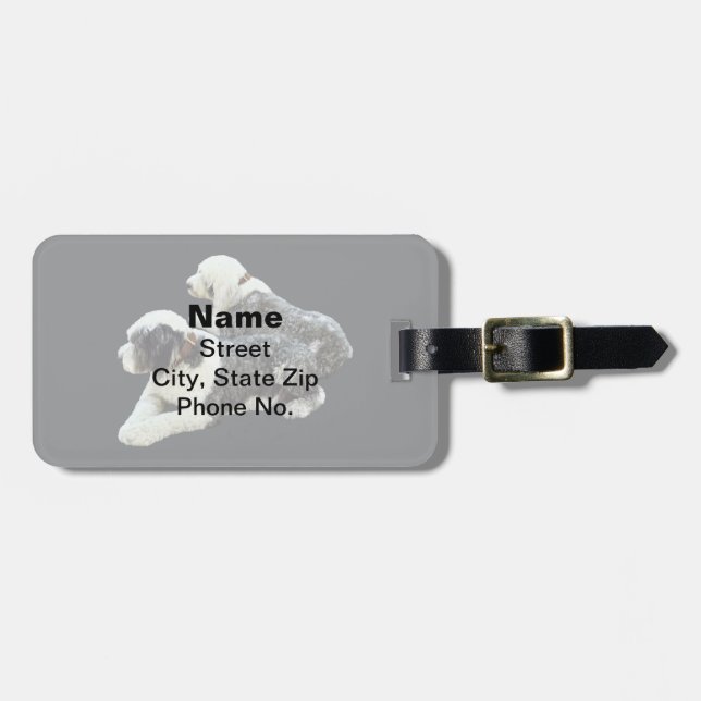 Two Sheepdogs Luggage Tag (Front Horizontal)
