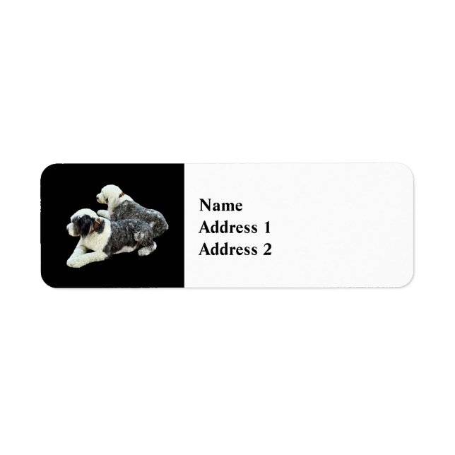 Two Sheepdogs Return Address Label (Front)
