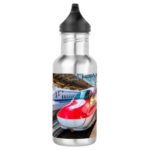 Two Shinkansen at the Tokyo Station 532 Ml Water Bottle