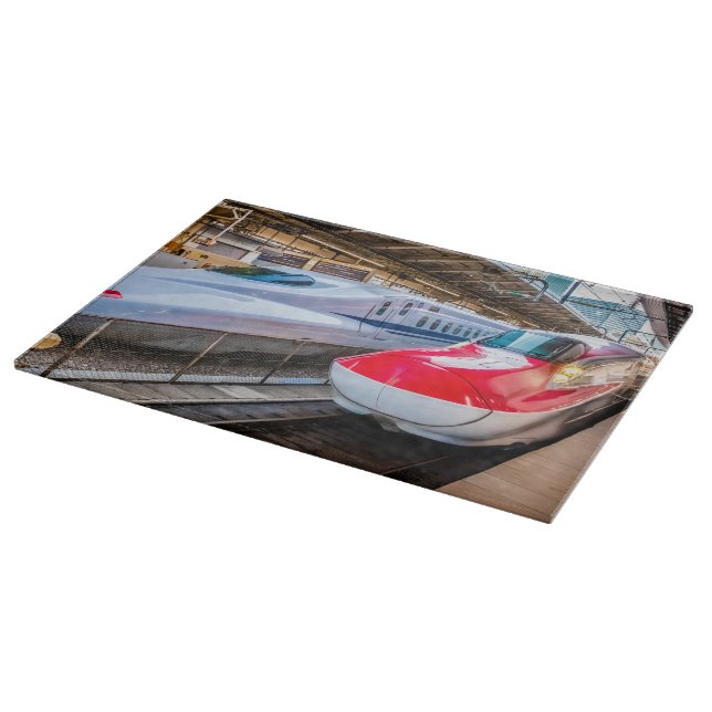 Two Shinkansen at the Tokyo Station Cutting Board (Corner)