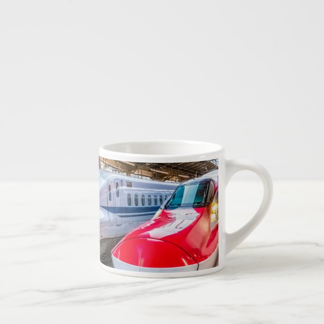 Two Shinkansen at the Tokyo Station Espresso Cup (Right)