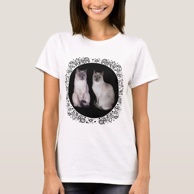 Two Siamese Cats T-Shirt (Front)