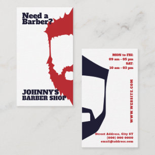 Two side before and after barber business card