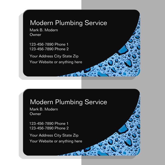Two Side Plumber Business Cards (Creator Uploaded)