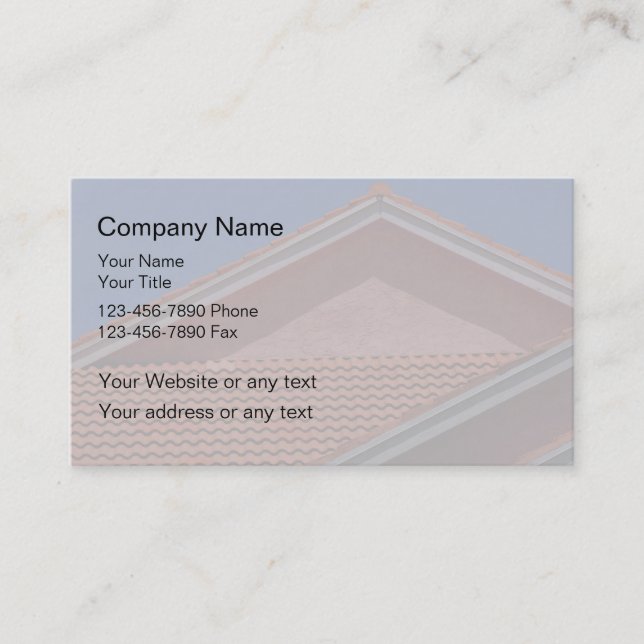 Two Side Roofing Business Cards (Front)