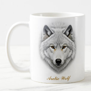 Two-Sided Arctic Wolf Coffee Mug Design