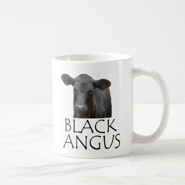 Two Sided Black Angus Coffee Mug (Right)
