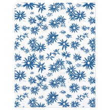 Two Sided Blue Floral Cardstock