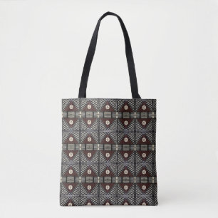 Two-sided Fijian Tapa Cloth Tote Bag