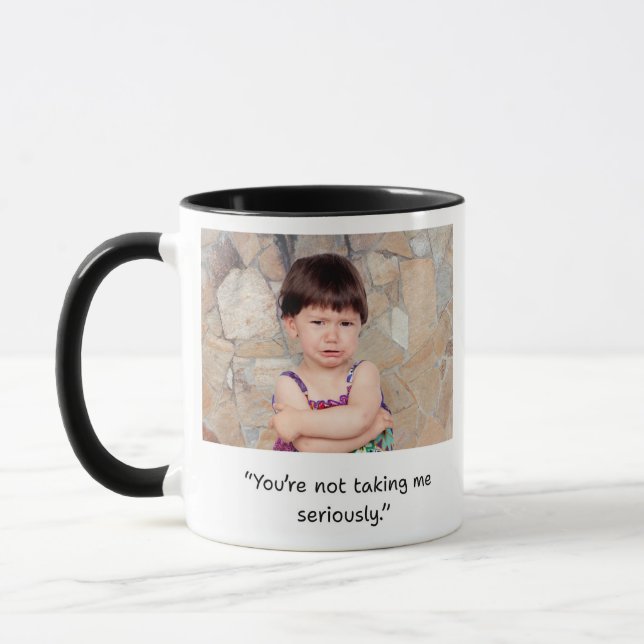 Two-sided funny child sayings mug (Left)