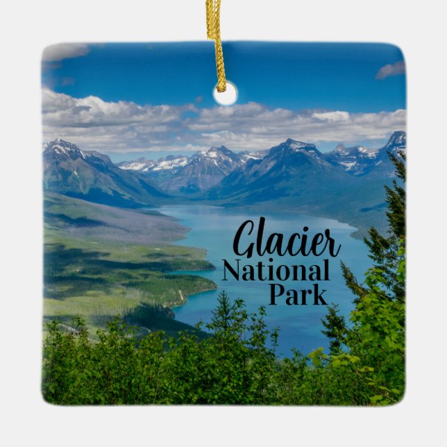 Two Sided Glacier National Park Ceramic Ornament (Front)