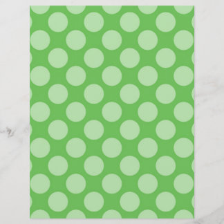 Two-Sided Green Polka Dots Scrapbook Paper